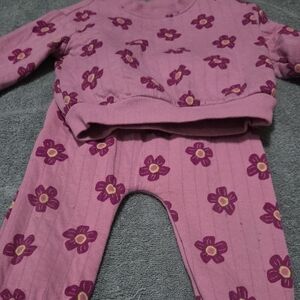 Old Navy Kids Pink Floral Sweatshirt & Hoodie Set